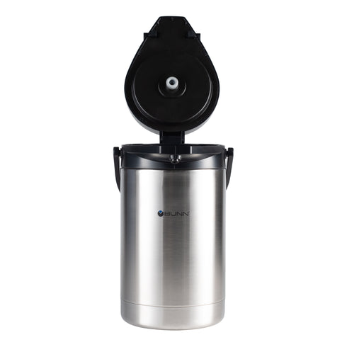 BUNN | Thermos portable isolé "Airpot" à levier, 85 oz, acier inoxydable