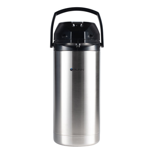 BUNN | Thermos portable isolé Airpot à levier, 128 oz, acier inoxydable
