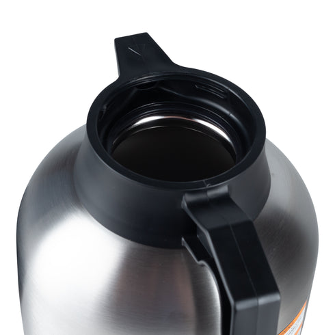 BUNN | Thermos économique, 64 oz, Acier inoxydable, Couvercle et poignée noirs