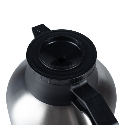 BUNN | Thermos économique, 64 oz, Acier inoxydable, Couvercle et poignée noirs