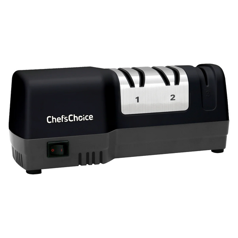 Chef'sChoice Model 250 Hybrid Electric/Manual Knife Sharpener, 3 Stages, 20 Degree Edges, Black, 120V