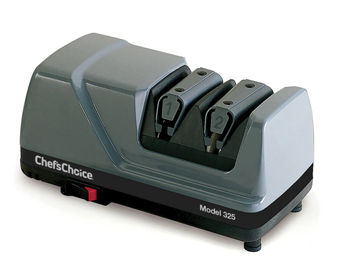 Chef'sChoice Model 325 Sharp-N-Hone Electric Knife Sharpener, 2 Stages, 20 Degree Edges, Grey, 120V