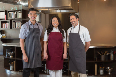 Uniformes haut de gamme | Tablier standard à bavette 2 poches