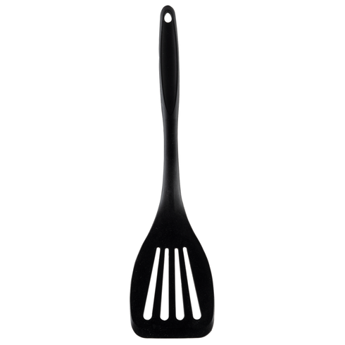 Artisanat de table | Spatule à fente, acier inoxydable/silicone, noir