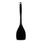 Artisanat de table | Spatule tourneuse solide, acier inoxydable/silicone, noir