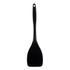 Artisanat de table | Spatule tourneuse solide, acier inoxydable/silicone, noir