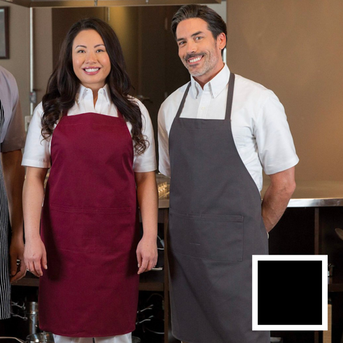 Uniformes haut de gamme | Tablier standard à bavette 2 poches
