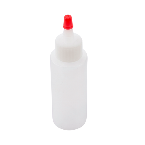 TableCraft Squeeze Bottle, 2 oz, Clear with Red Cap