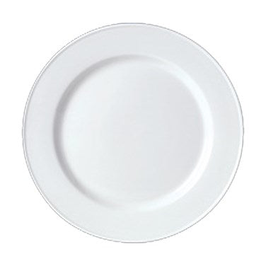Acierite | Assiette Simplicity Slimline, 6,25 po, bord noir (paquet de 36)