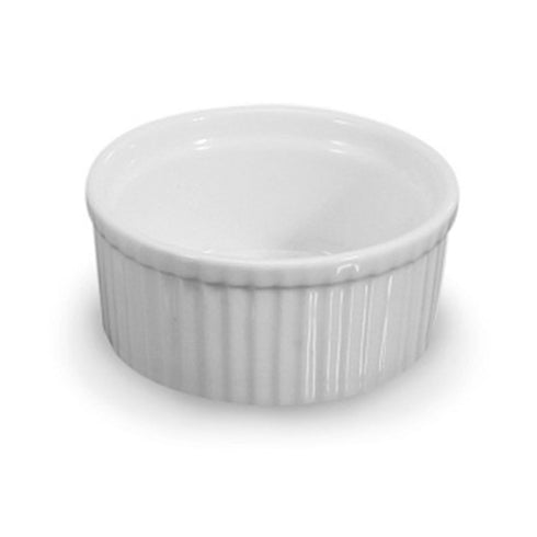 Danesco Fluted Ramekin, 10 oz, White Porcelain
