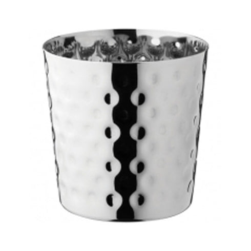 Tableware Solutions Creative Table Hammered Finish Fry Cup, 3.5", Stainless Steel (12-pack)