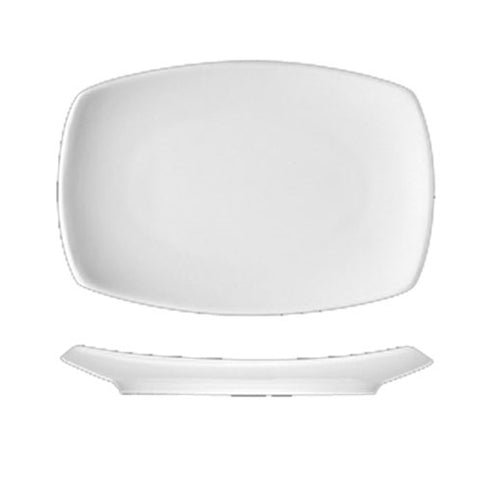 BauscherHepp Options Rectangular Coupe Platter, 14.2" x 9", White (12-pack)