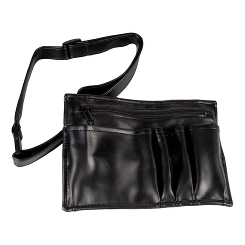 Bois noir | Pochette de serveur à 5 poches, vinyle noir