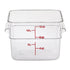 Cambro CamSquare Food Storage Container, Clear