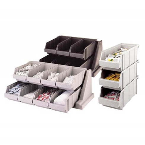 Cambro Versa Organizer, Rack with 8 Bins, Speckled Grey