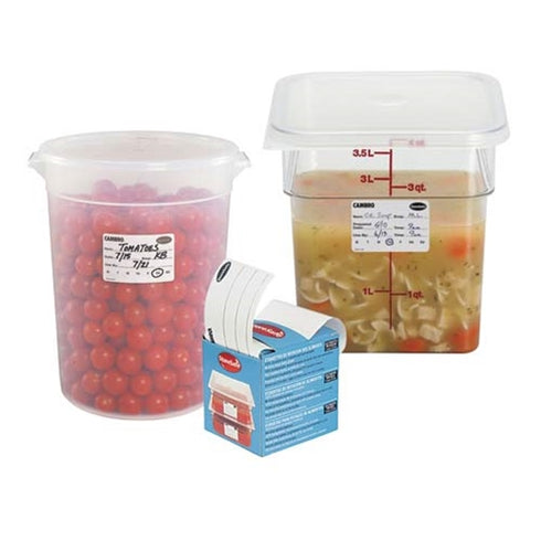 Cambro | Étiquettes de rotation des aliments StoreSafe, 30 étiquettes par rouleau (paquet de 100)
