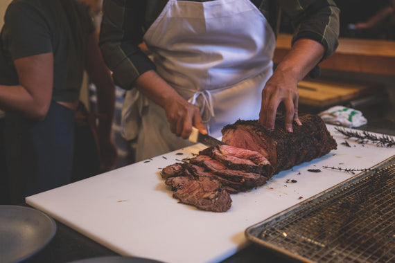 Dexter Sani-Safe Roast Slicing Knife, Scalloped, 12", White