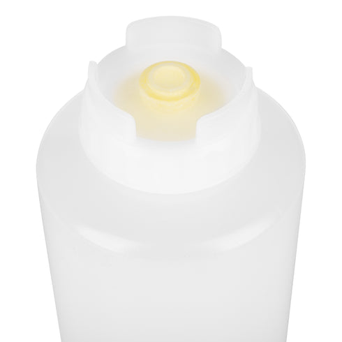 FIFO | Bouteille souple FIFO, 32 oz, bouchon de distribution à valve moyenne/jaune