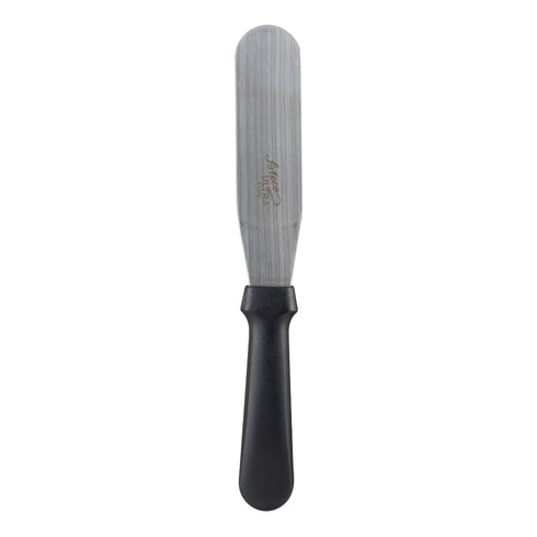Ateco | Spatule droite, manche en plastique noir
