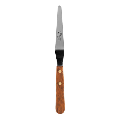 Ateco Tapered Offset Spatula, 5" Blade, Wood Handle