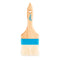 Ateco Flat Pastry Brush, White Natural Boar Bristles, Wood Handle
