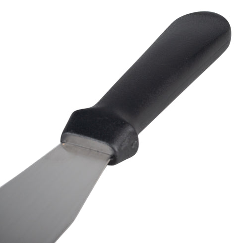 Ateco | Spatule droite, manche en plastique noir