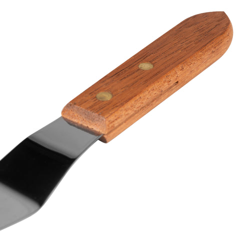 Ateco | Spatule coudée, manche en bois