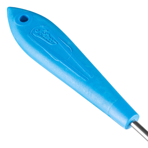 Ateco Teadrop Shape Offset Spatula, 2.5" Blade, Blue Plastic Handle, FINAL SALE