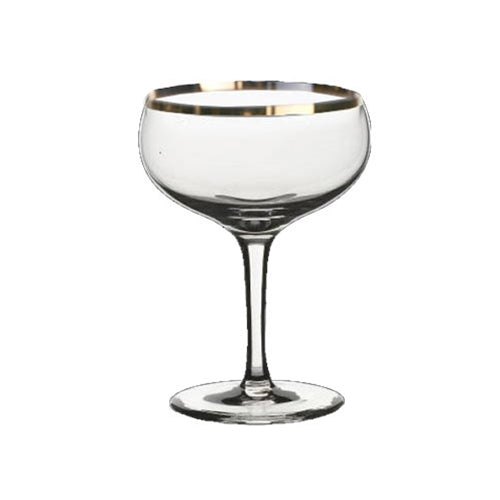 Steelite Paris Champagne Coupe Glass, Gold Rim, 8 oz (24pack