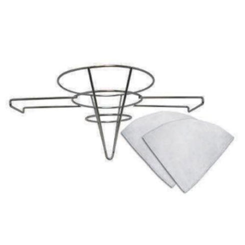 Johnson Rose Grease Filter Cone Holder, 9.5" Diameter, Chrome Plated