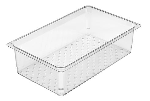 Cambro Camwear Full Size Colander Food Pan, Clear