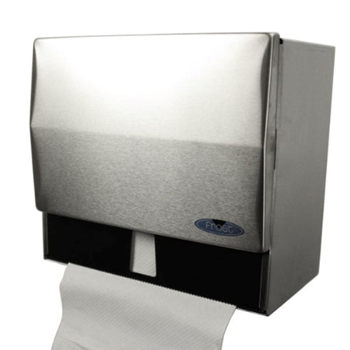 Frost Universal Paper Towel Dispenser for Single Fold or Rolls, Brushed Stainless Steel
