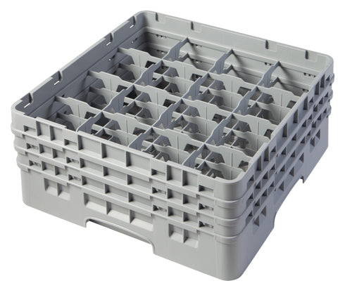 Cambro Camrack Glass Rack, 16 Compartment, Grey