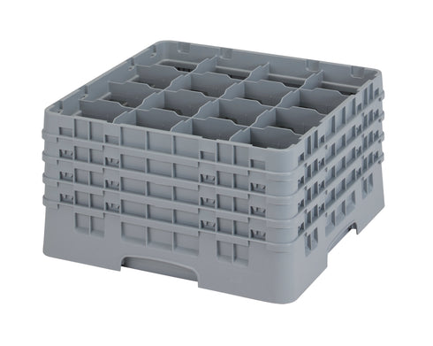 Cambro Camrack Glass Rack, 16 Compartment, Grey