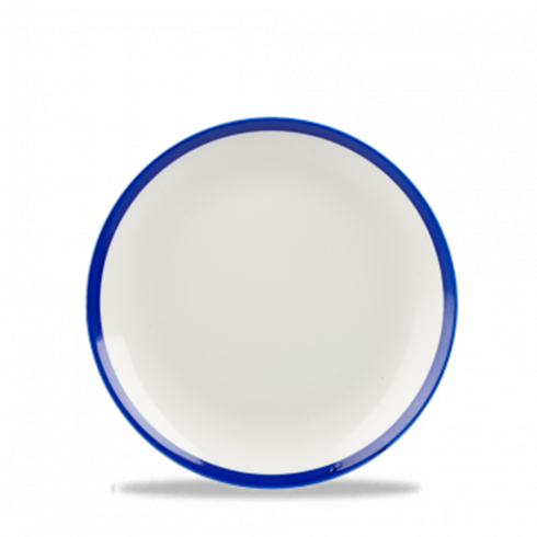 Churchill Retro Blue Small Coupe Plate, 6 7/16", White/Blue