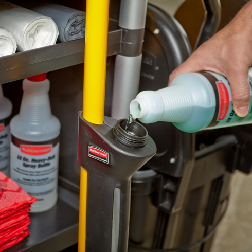 Rubbermaid HYGEN PULSE Microfiber Spray Mop Kit, Single Sided, Yellow