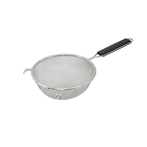 Browne Single Mesh Medium Strainer, Stainless Steel w Plastic Handle