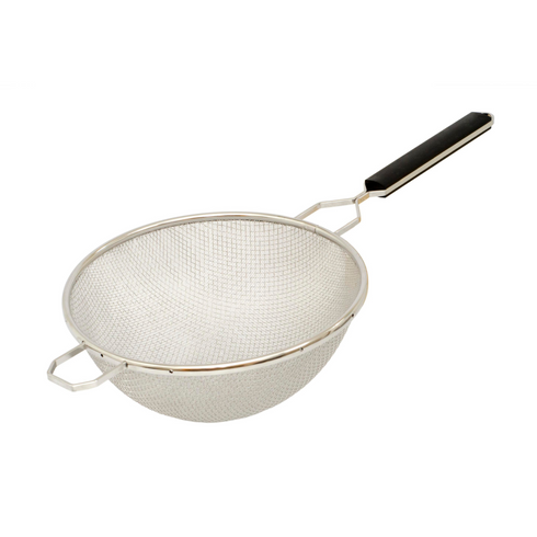 Browne Single Mesh Medium Strainer, Stainless Steel w Plastic Handle
