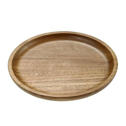 Leone Round Piatto Dish, 9.8" Diameter, Acacia