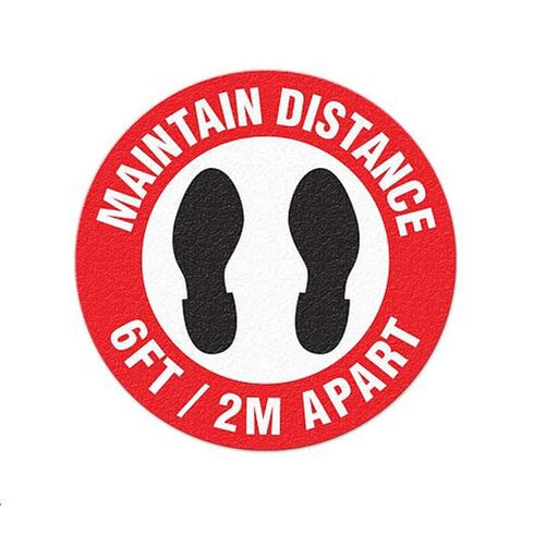 ChefEquipment.com Social Distance Floor Marker 17" English, FINAL SALE