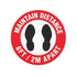 ChefEquipment.com Social Distance Floor Marker 17" English, FINAL SALE