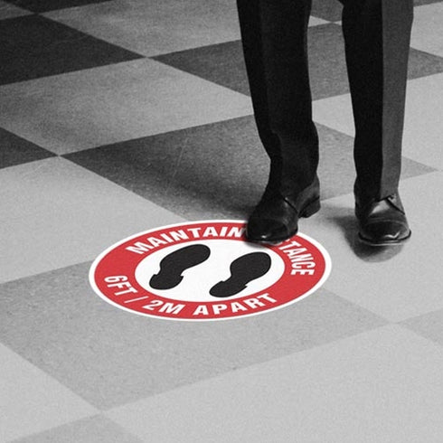 ChefEquipment.com Social Distance Floor Marker 17" English, FINAL SALE