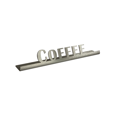 Idées de services | Panneau de table d'identification découpé au laser, acier inoxydable