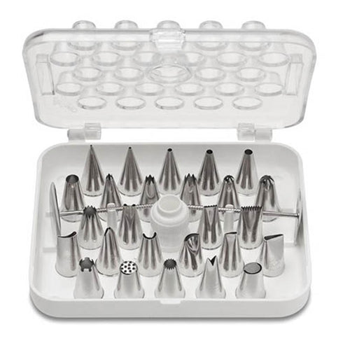 Ateco | Ensemble de douilles/tubes de décoration, 29 pièces, avec boîte de rangement