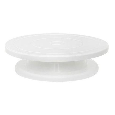 Ateco Revolving Round Cake Stand, 11" Diameter, Plastic, White