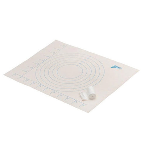 Ateco | Toile à pâtisserie avec mesures et couvercle pour rouleau à pâtisserie