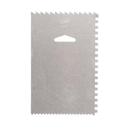 Ateco | Peigne décoratif et lisseur, 4 côtés, aluminium