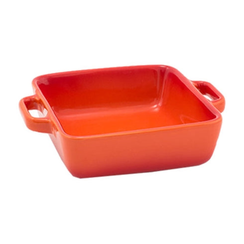 Façade de la maison | Plat carré Kiln Ovenware, 14 oz, orange (paquet de 12)
