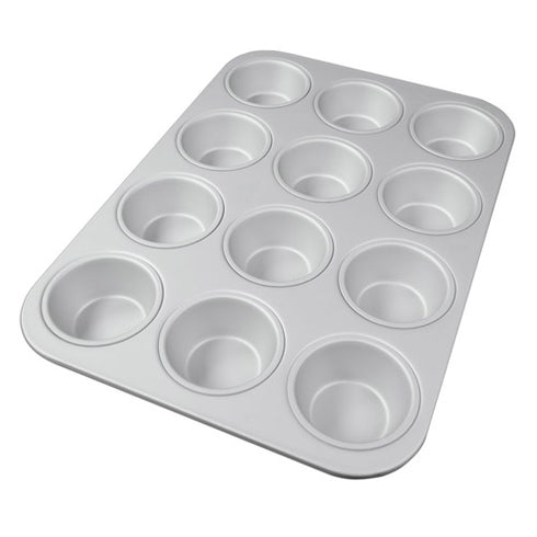 Fat Daddio's Muffin and Cupcake Pan, Standard 12 Cup, Anodized Aluminum, FINAL SALE