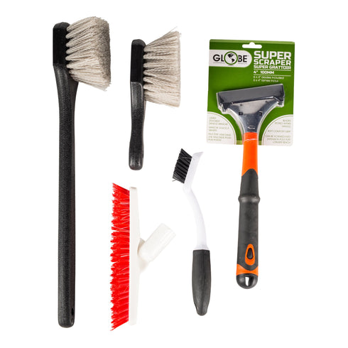Globe 5 Piece Cleaning Brush and Scraper Kit, FINAL SALE
